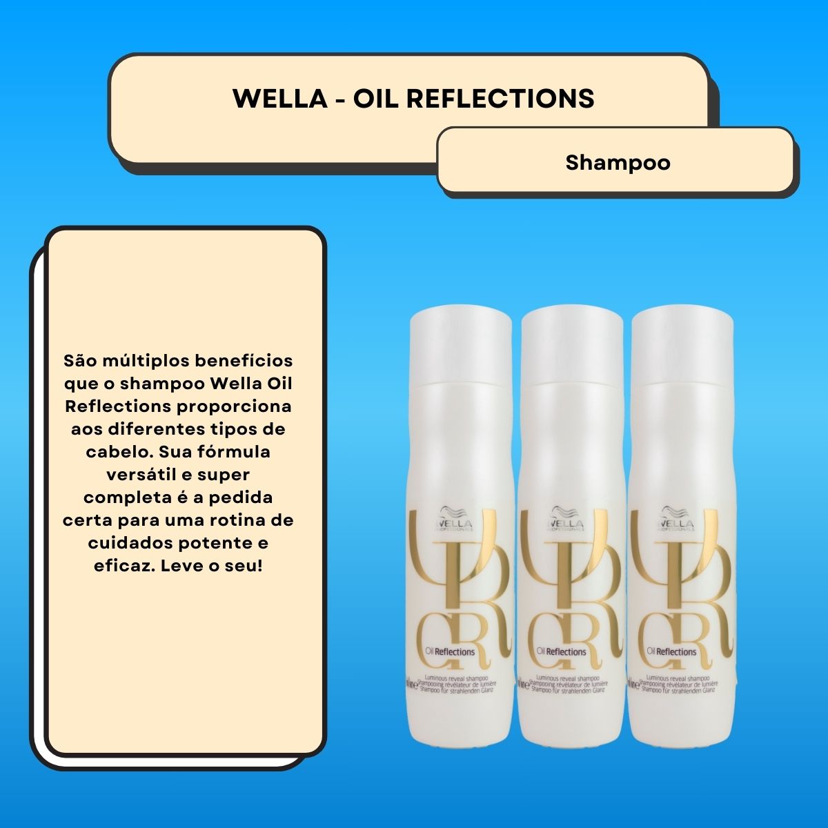 Kit Wella Oil Reflections 3 Shampoo 250 ml