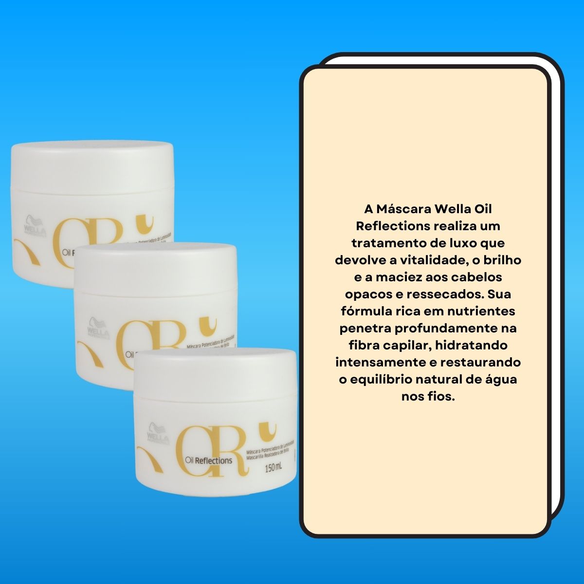 Kit Wella Oil Reflections 3 Máscara 150 ml