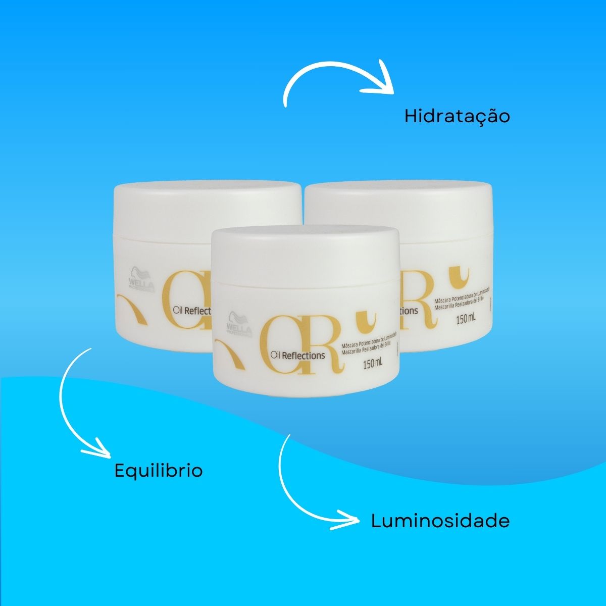 Kit Wella Oil Reflections 3 Máscara 150 ml