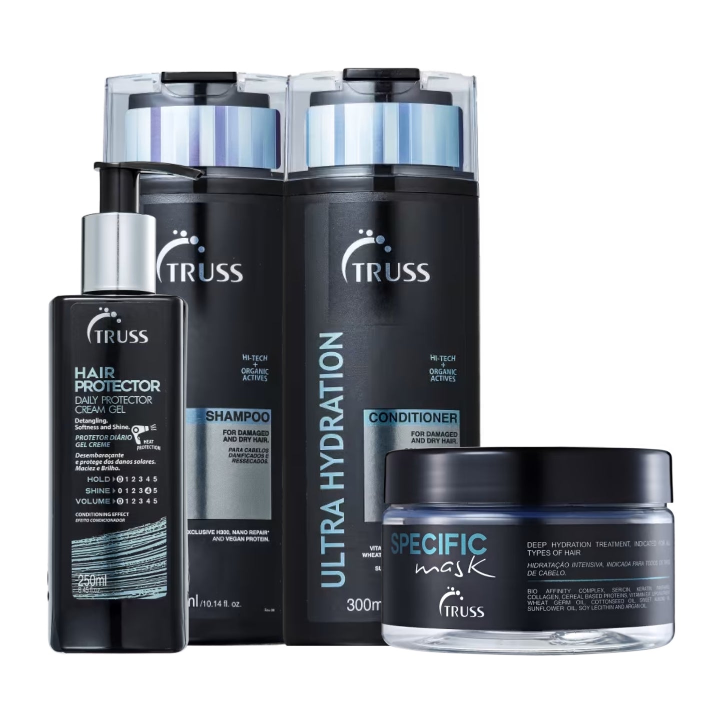 Kit Truss Ultra Hydration Specific Hair Protector 4 Produtos