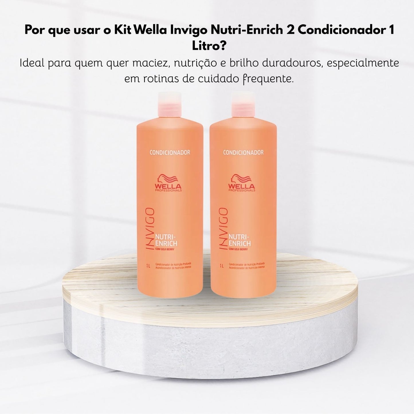 Kit 2 Condicionador Wella Invigo Nutri-Enrich 1 Litro