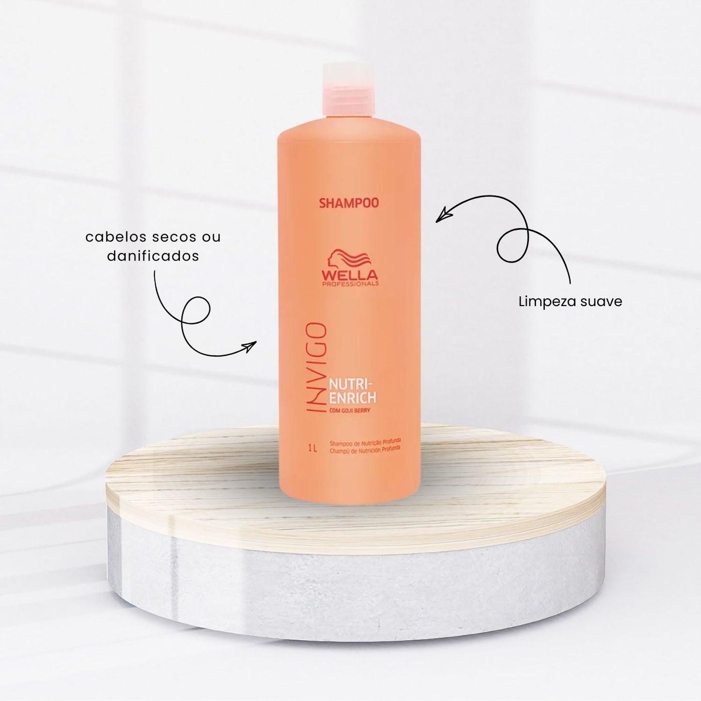 Kit 2 Shampoo Wella Invigo Nutri-Enrich 1 Litro