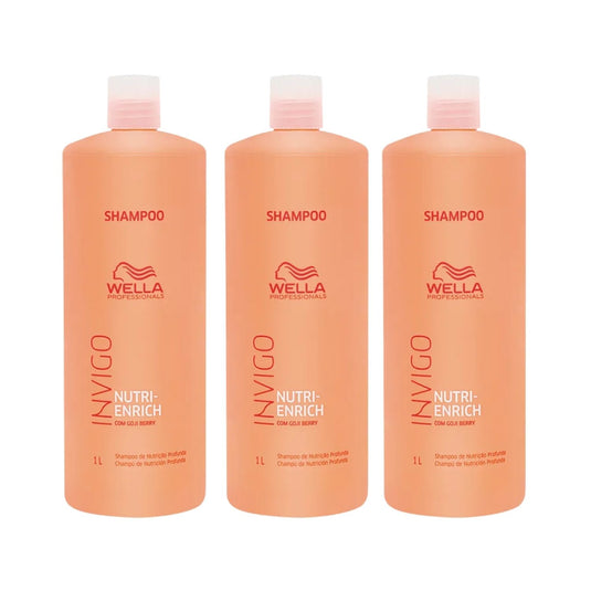 Kit Wella Invigo Nutri-Enrich 3 Shampoo 1 Litro