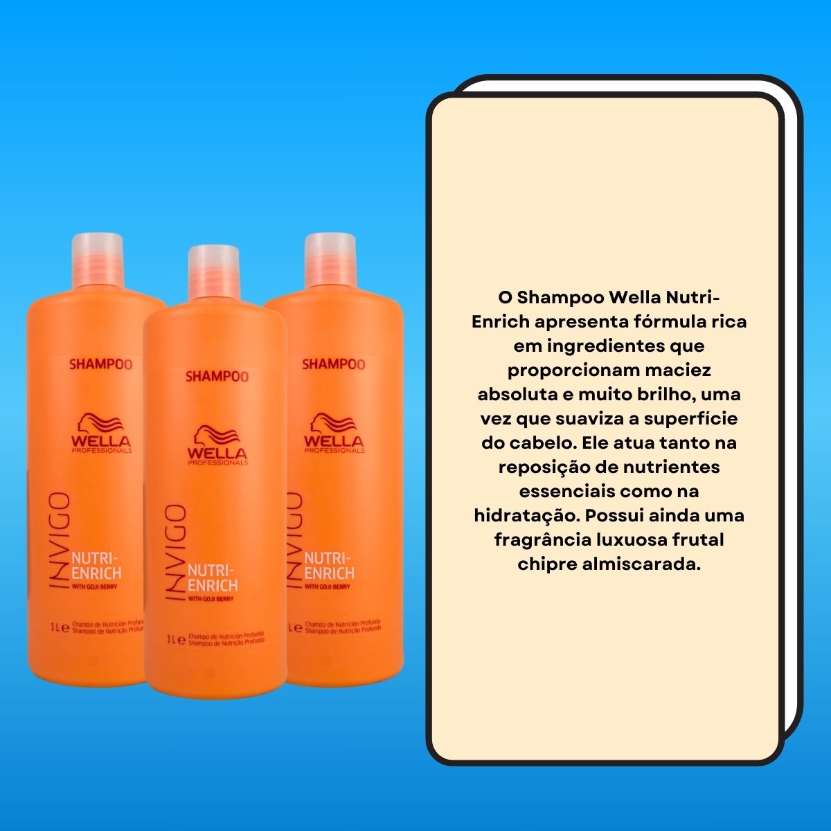 Kit Wella Invigo Nutri-Enrich 3 Shampoo 1 Litro