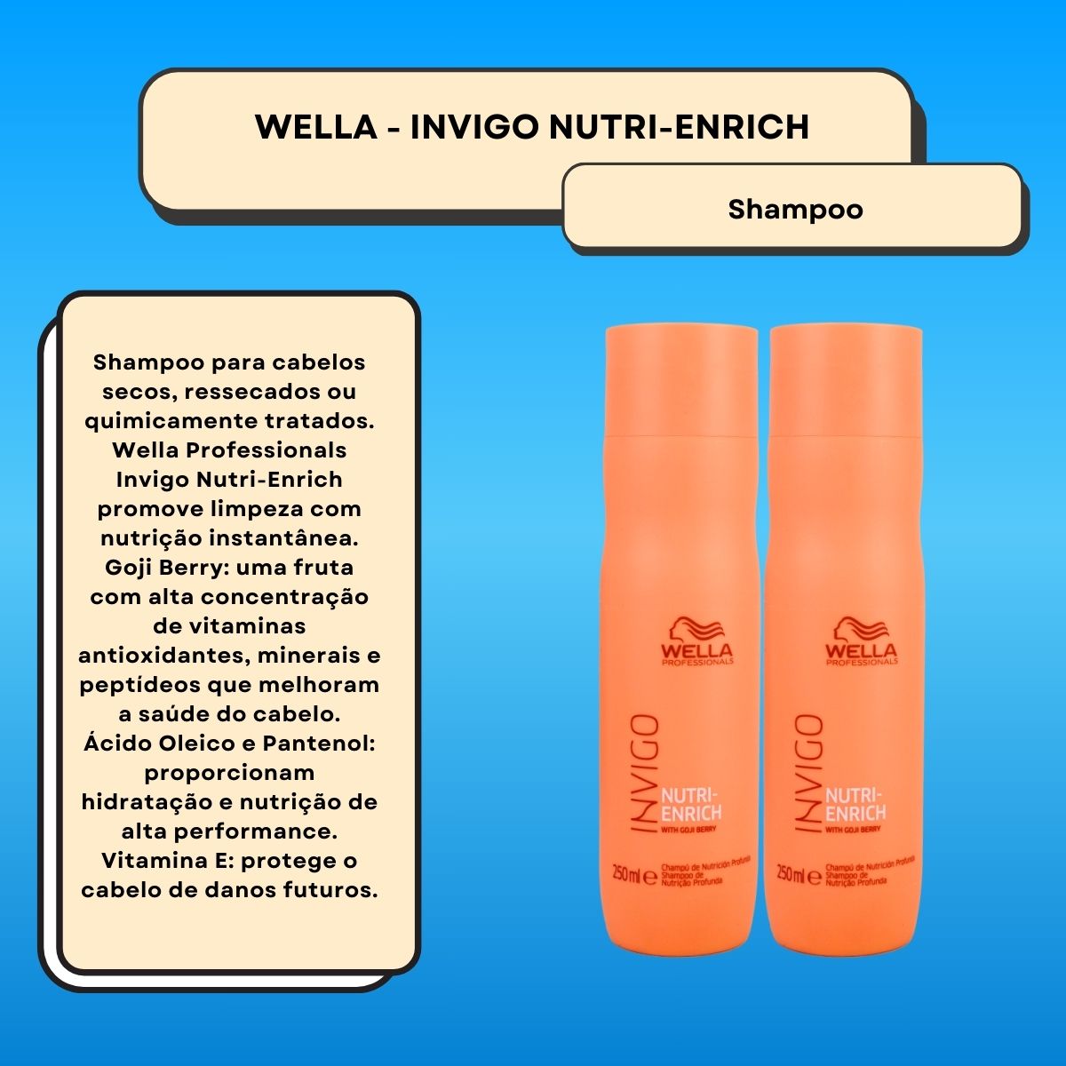 Kit Wella Invigo Nutri-Enrich 2 Shampoo 250 ml