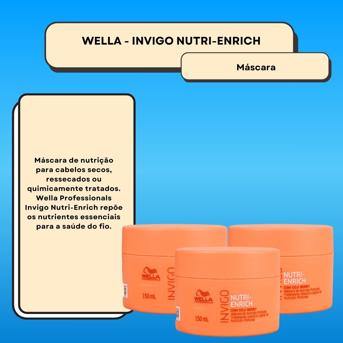 Kit Wella Invigo Nutri-Enrich 3 Máscara 150 ml