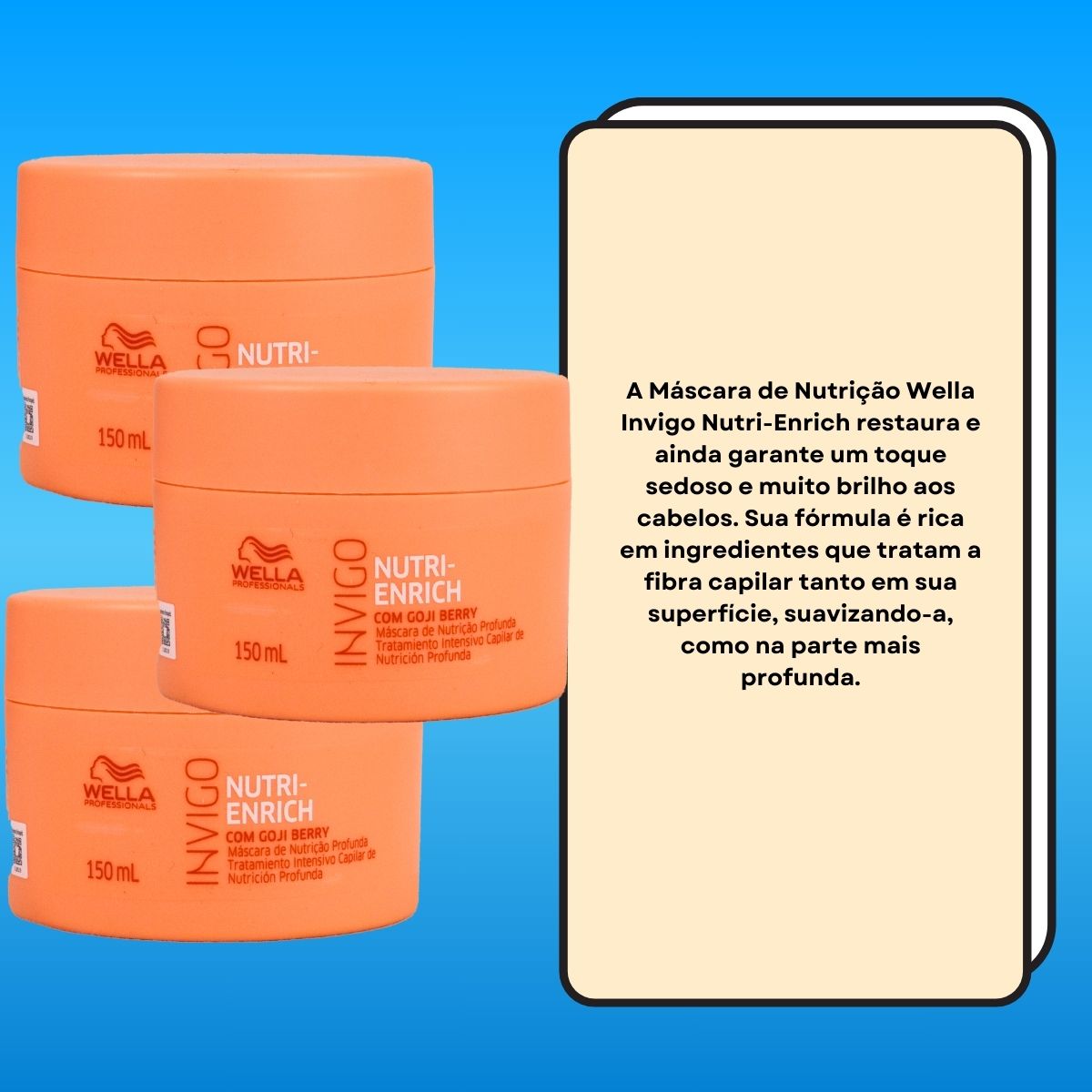 Kit Wella Invigo Nutri-Enrich 3 Máscara 150 ml