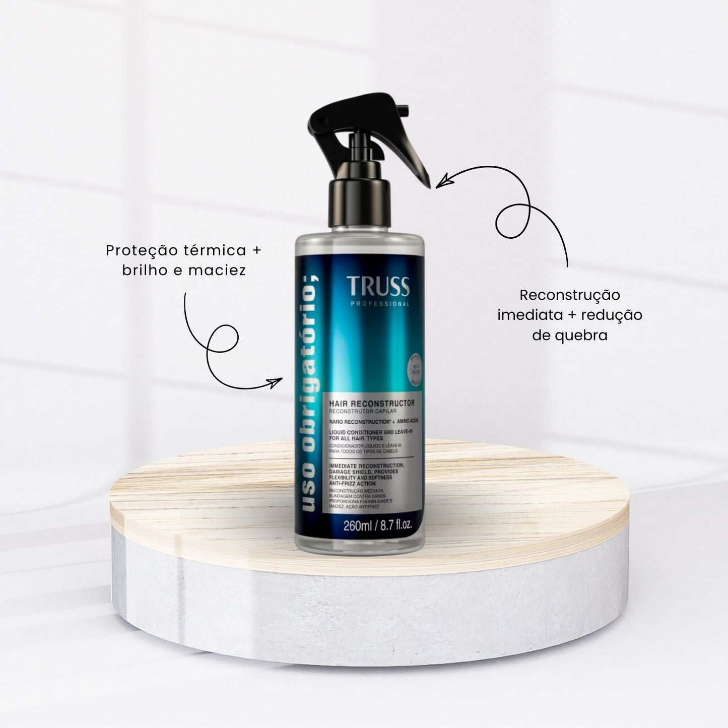Kit Truss Ultra Hydration + Net + Uso Obrigatório 4 Produtos