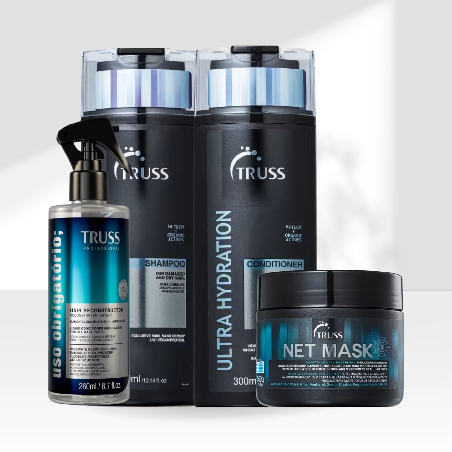 Kit Truss Ultra Hydration + Net + Uso Obrigatório 4 Produtos