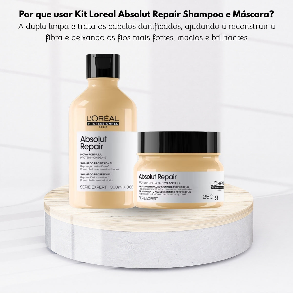 Kit Loreal Absolut Repair Shampoo e Máscara