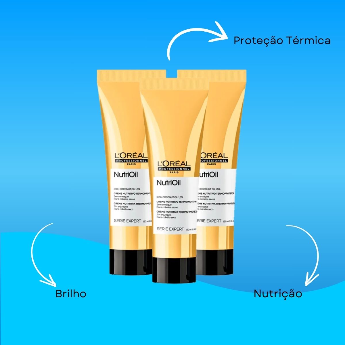 Kit Loreal NutriOil 3 Leave-in 150 ml