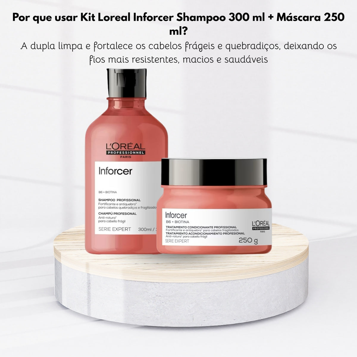Kit Loreal Inforcer Shampoo e Máscara