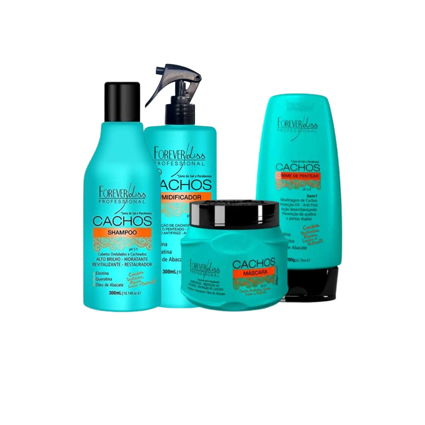 Kit Forever Liss Cachos Formador e Manutenção dos Cachos para Cabelo Cacheado