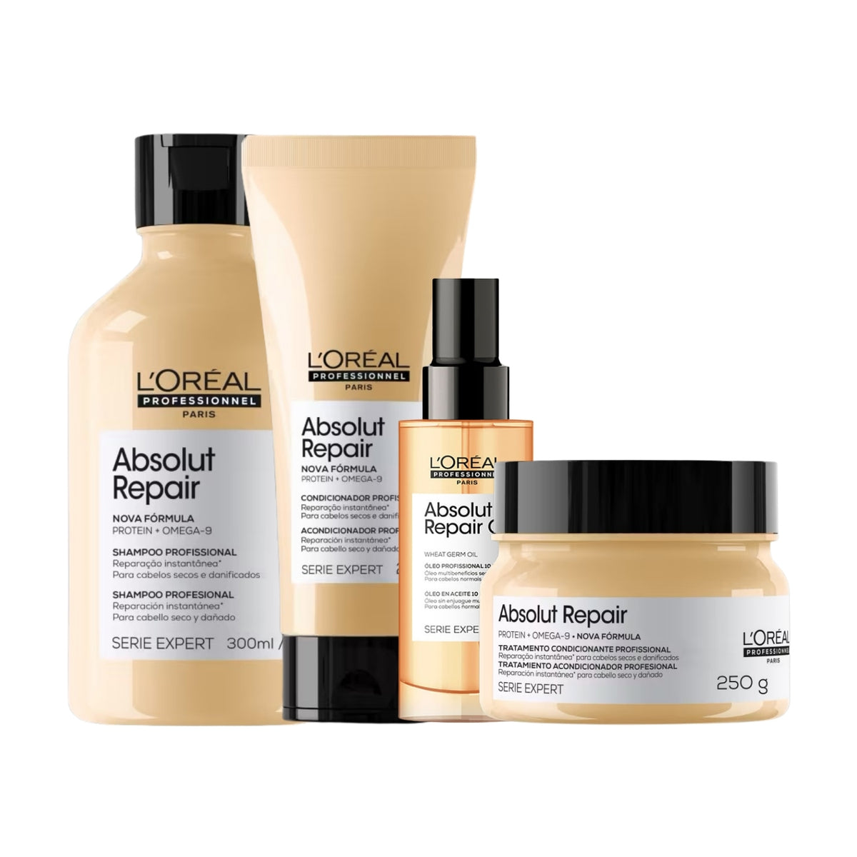 Kit Loreal Absolut Repair Gold Quinoa 4 Produtos