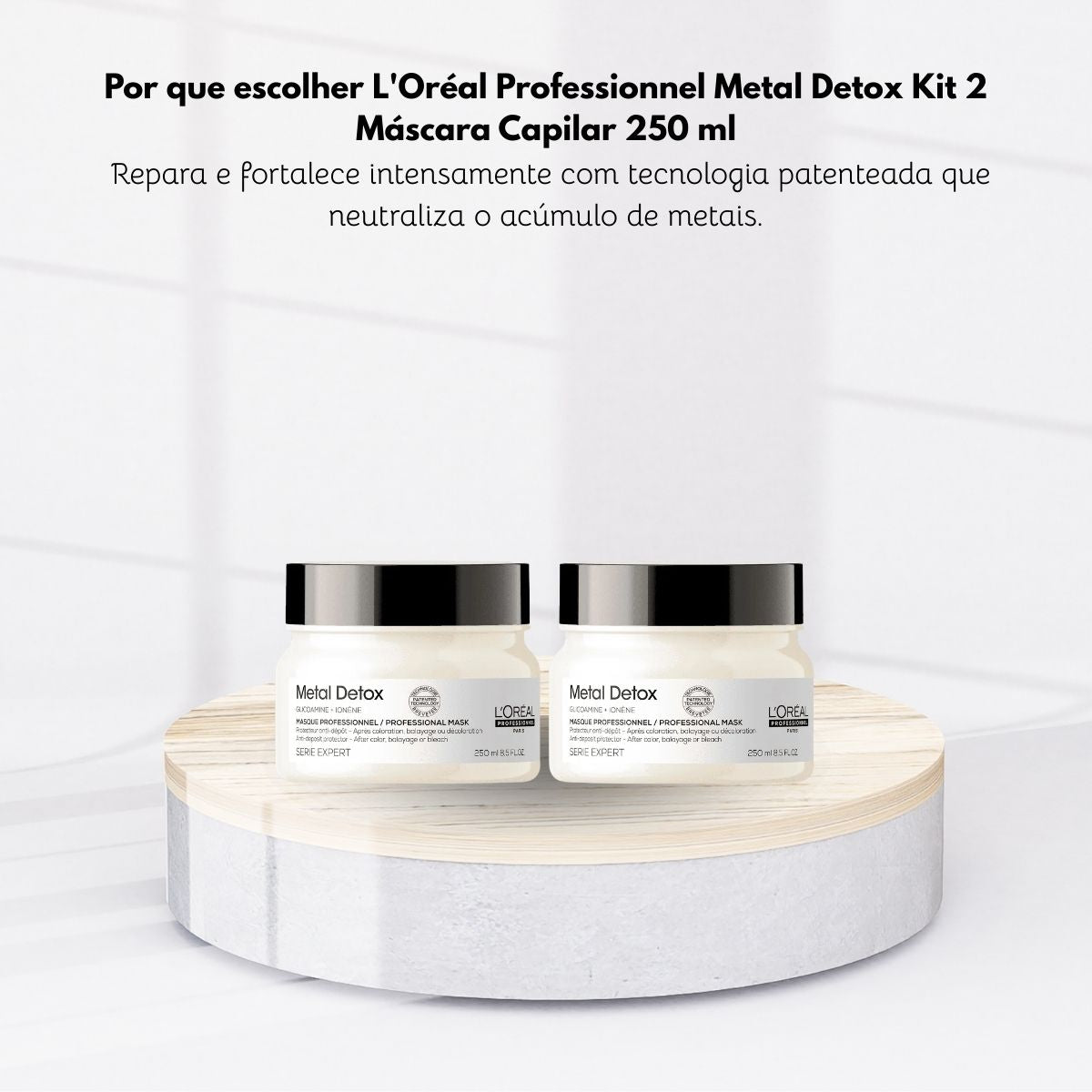 Kit Loreal Metal Detox 2 Máscara Capilar 250 ml