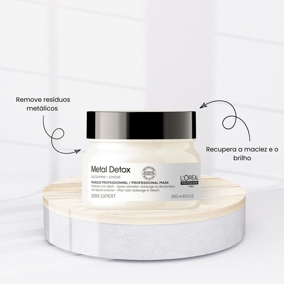 Kit Loreal Metal Detox 3 Máscara Capilar 250 ml