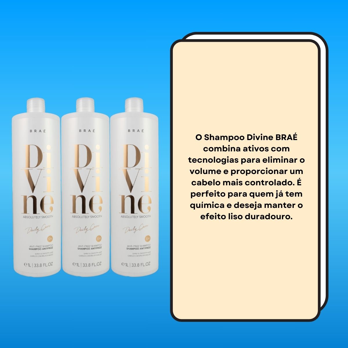 Kit Braé Divine 3 Shampoo 1 Litro