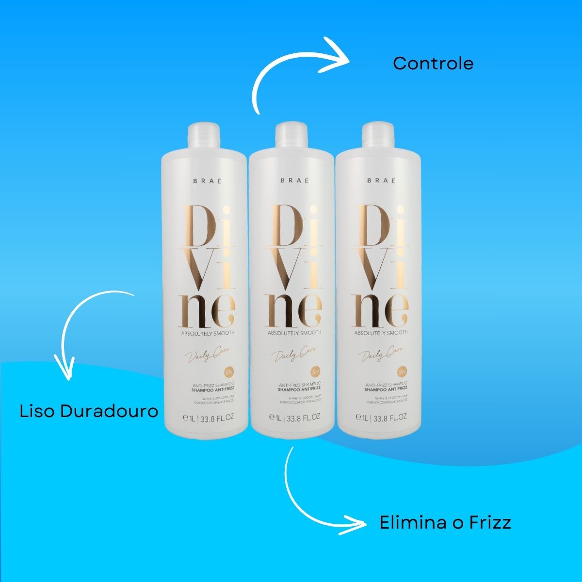 Kit Braé Divine 3 Shampoo 1 Litro
