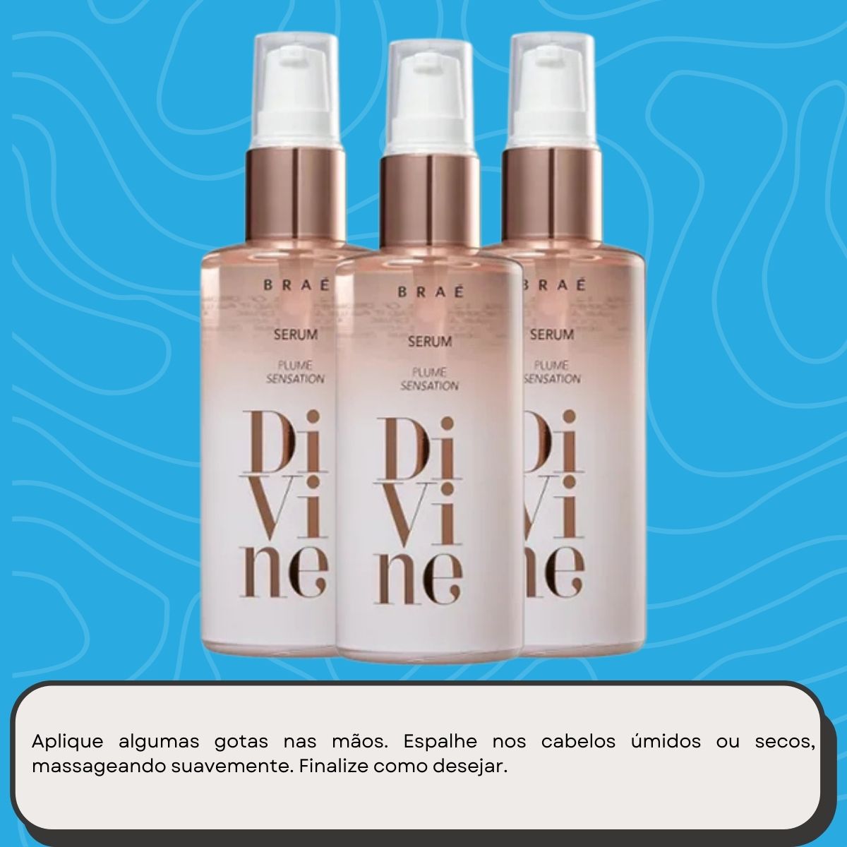 Kit Braé Divine Plume Sensation 3 Sérum Reparador 60 ml