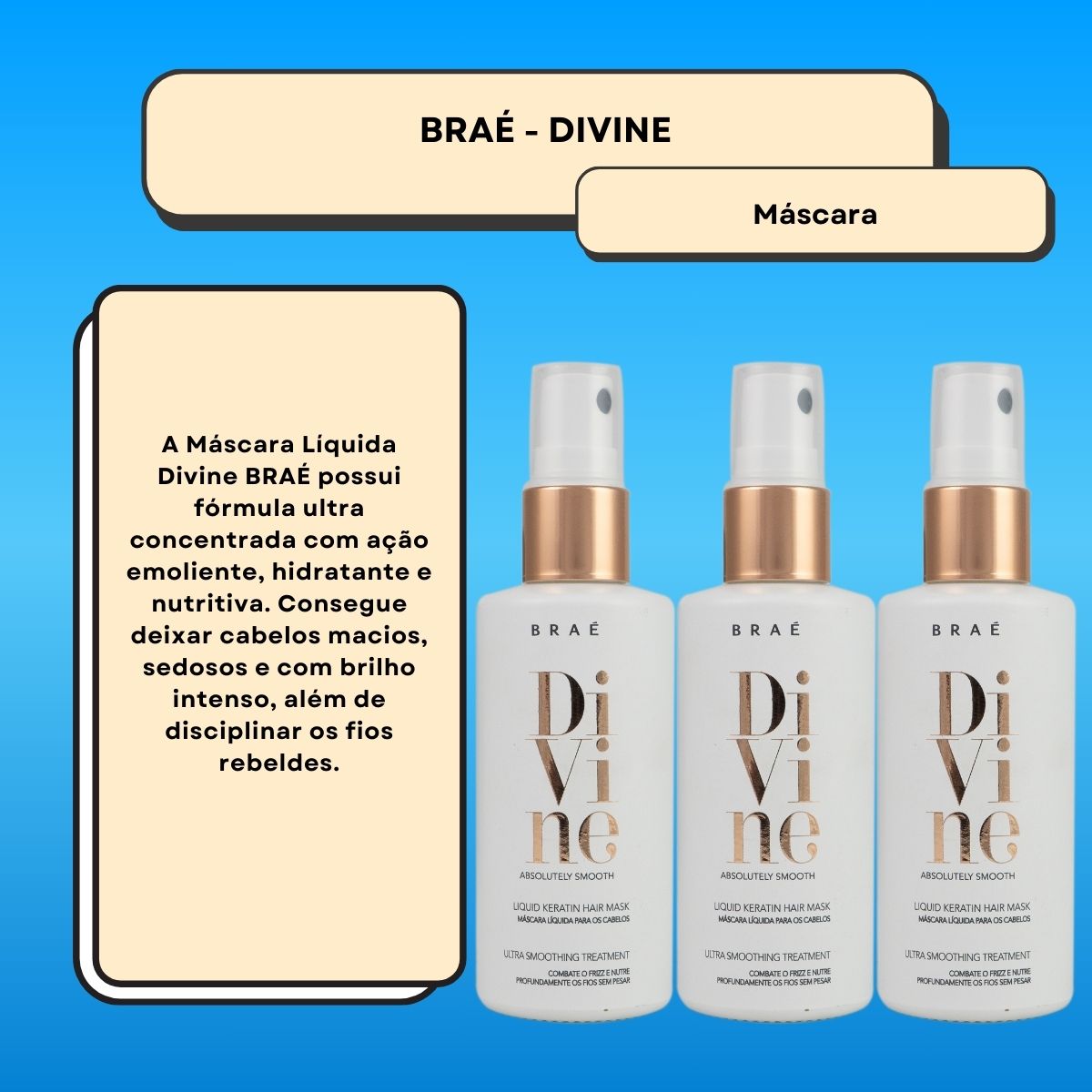 Kit Braé Divine 3 Máscara Capilar 60 ml