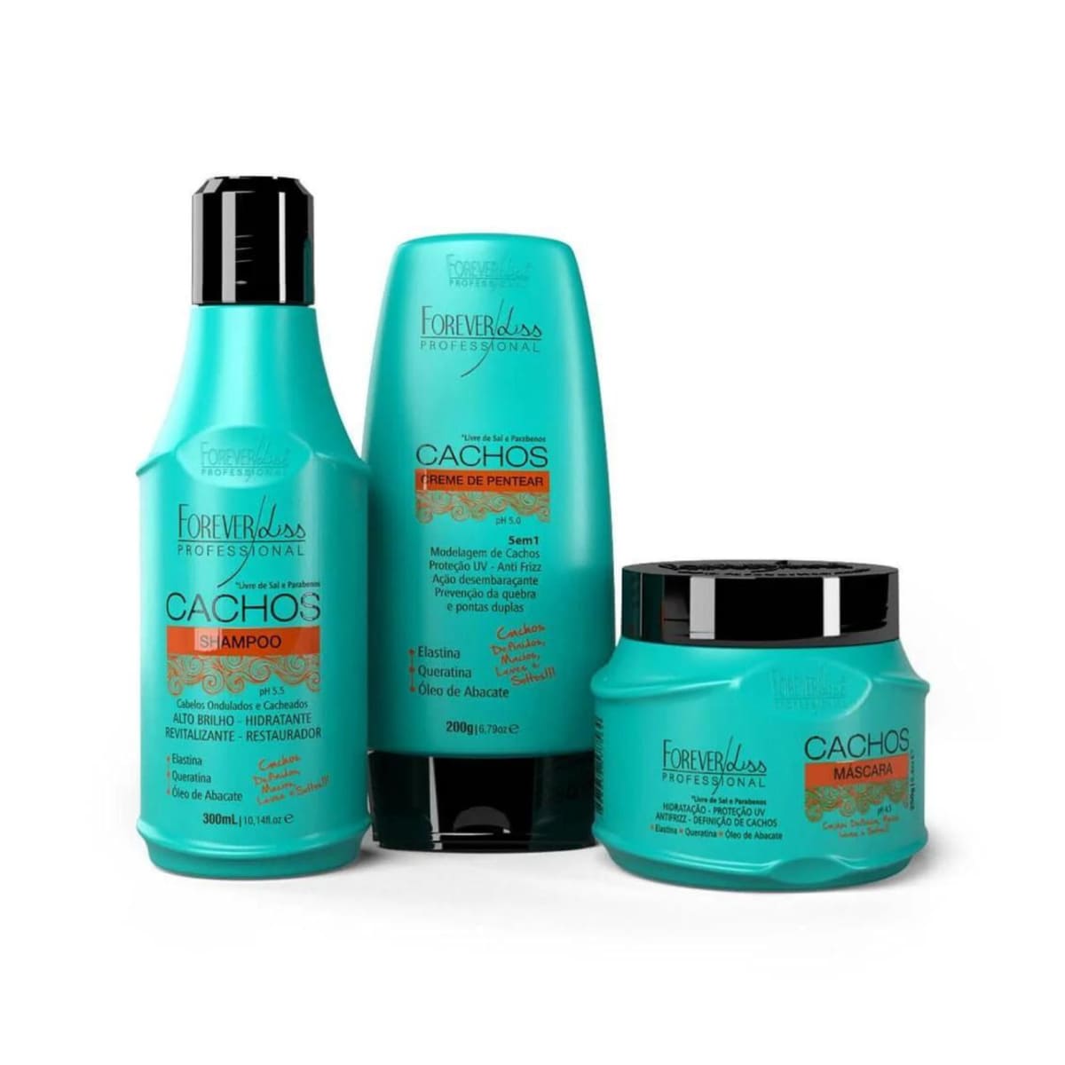 Kit Forever Liss Cachos Trio para Cabelo Cacheado