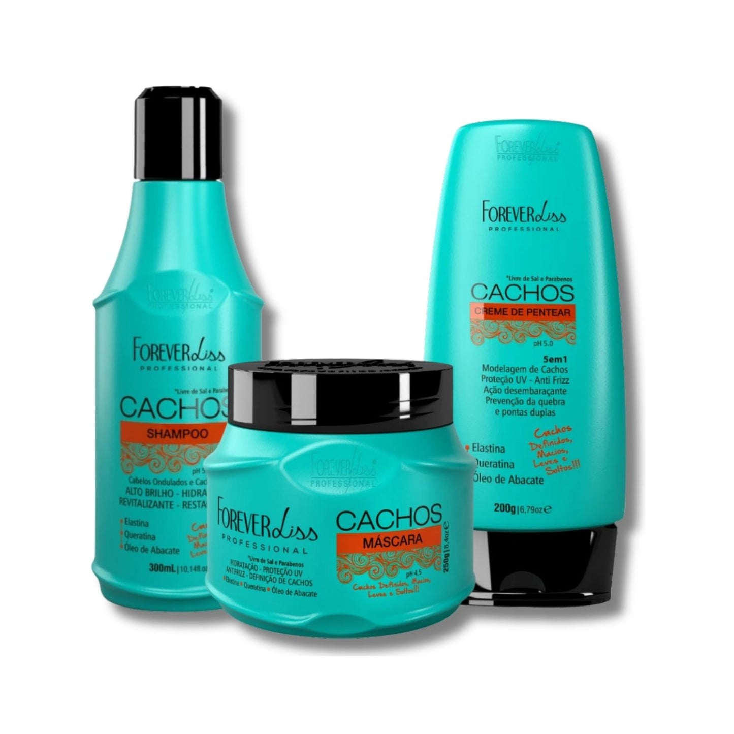 Kit Forever Liss Cachos Trio para Cabelo Cacheado