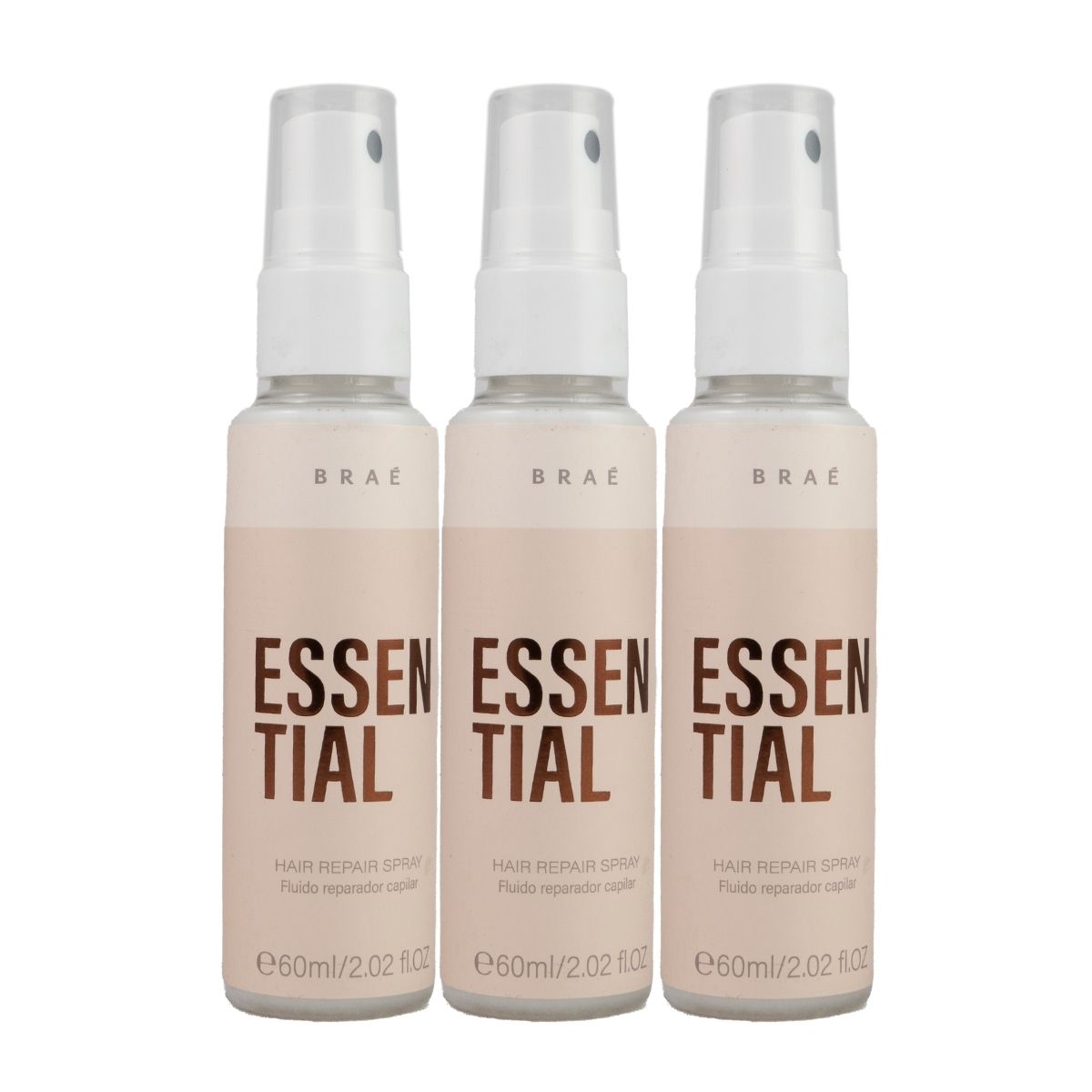 Kit Braé Essential 3 Spray Fluido Reparador Capilar 60 ml