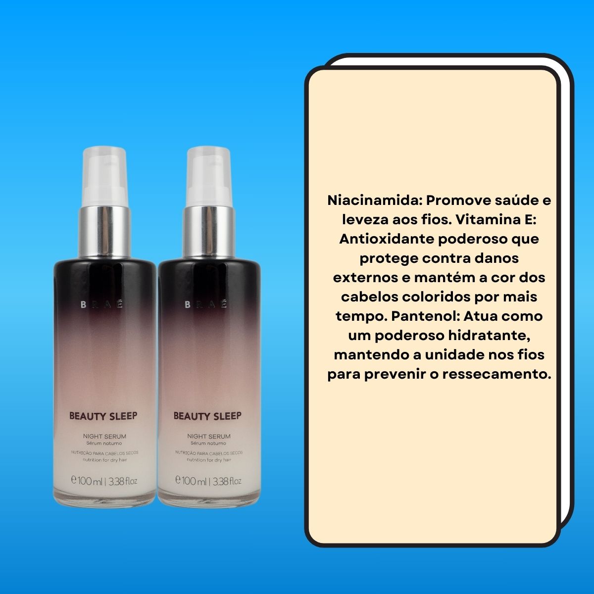 Kit Braé Beauty Sleep Night 2 Sérum Tratamento Noturno 100 ml