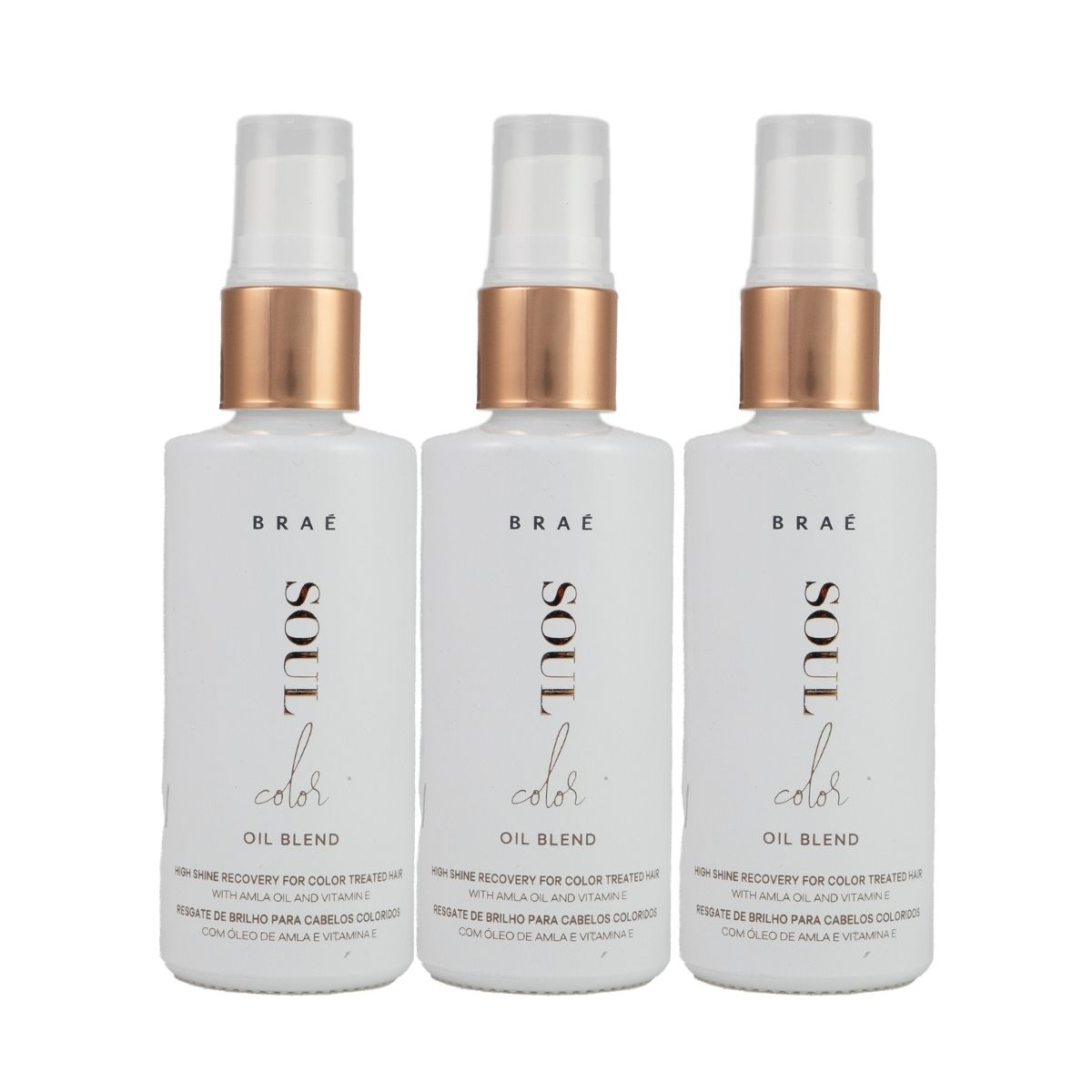 Kit Braé Soul Color Oil Blend 3 Sérum Capilar 60 ml
