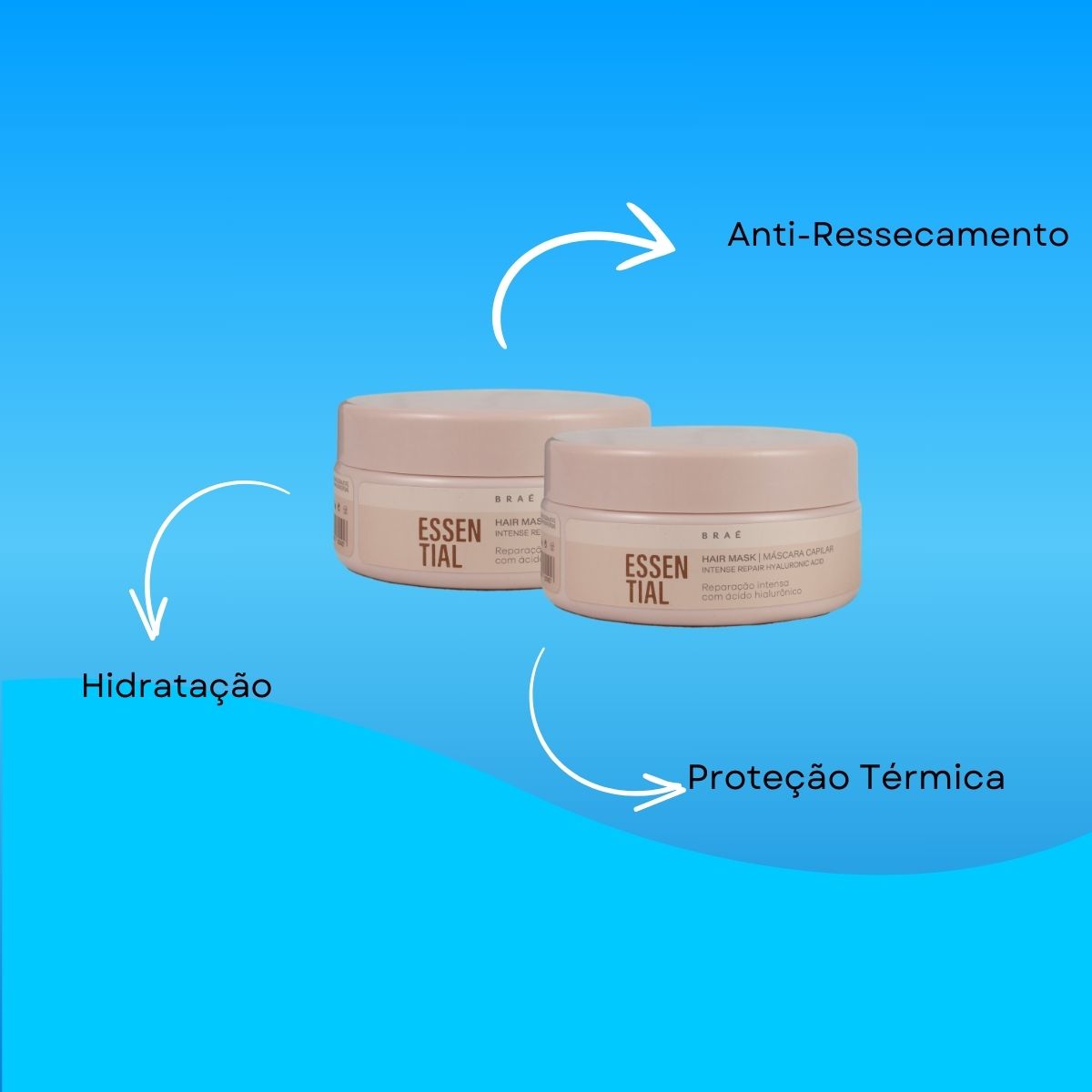 Kit Braé Essential 2 Máscara Capilar Reparação Intensa 200 g