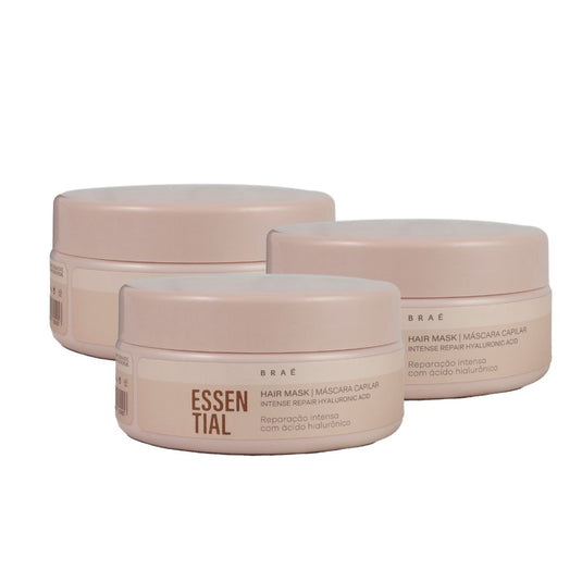 Kit Braé Essential 3 Máscara Capilar Reparação Intensa 200 g