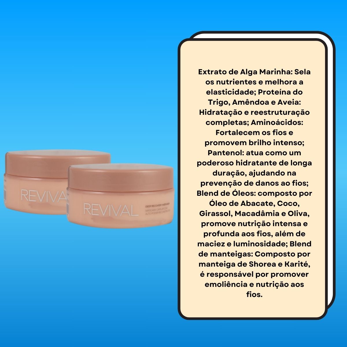 Kit Braé Revival 2 Máscara de Reconstrução 200 g