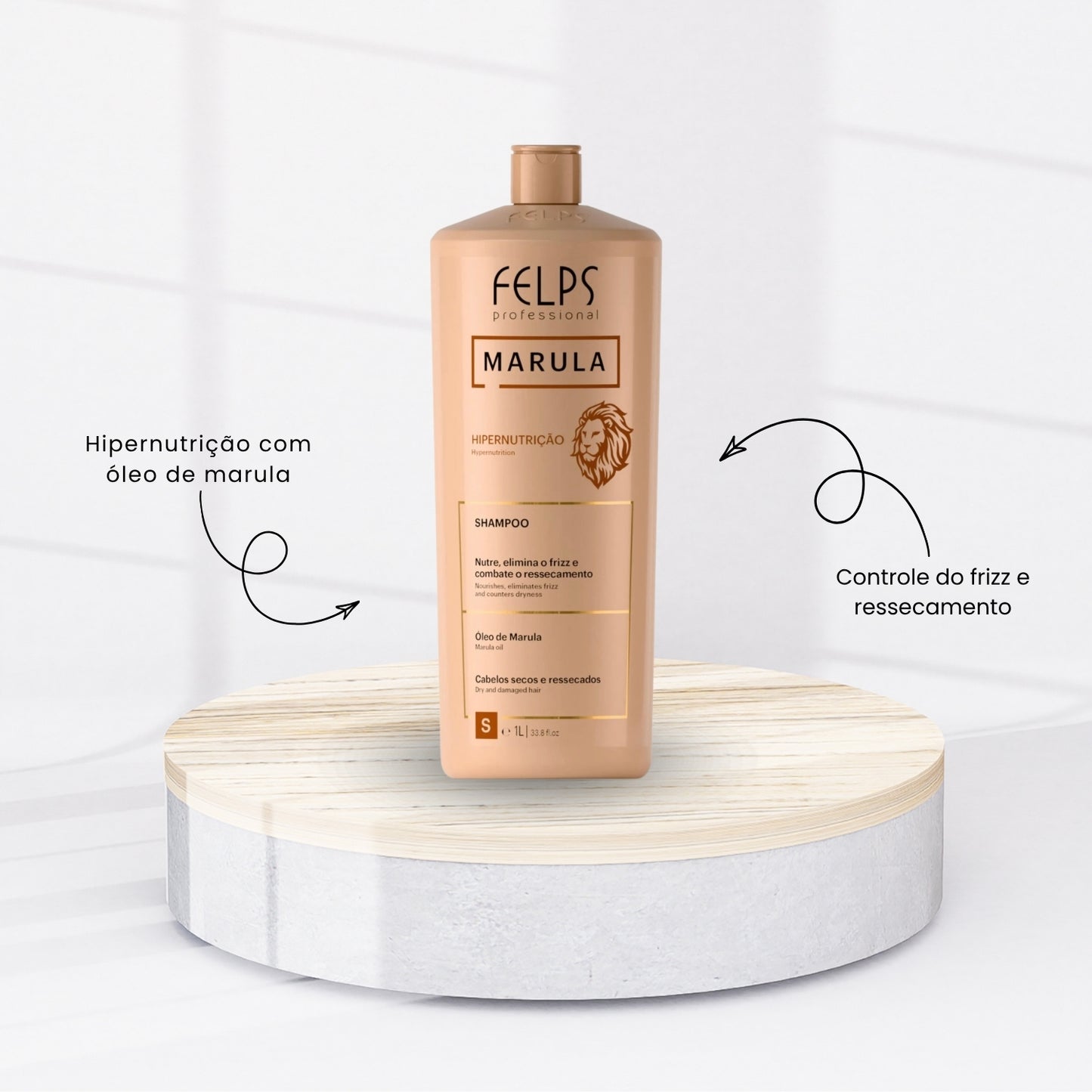 Shampoo Felps Marula Hipernutrição Shampoo Hidratante 1 Litro