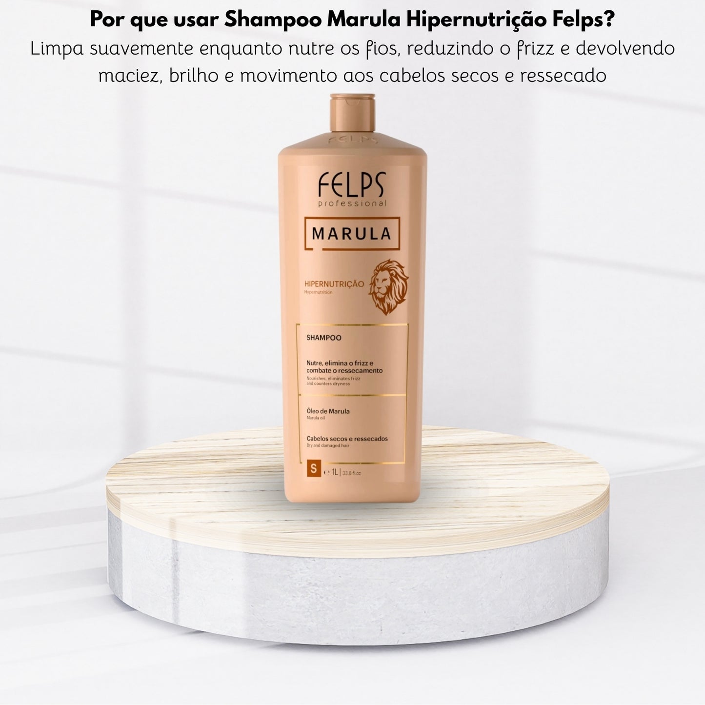 Shampoo Felps Marula Hipernutrição Shampoo Hidratante 1 Litro