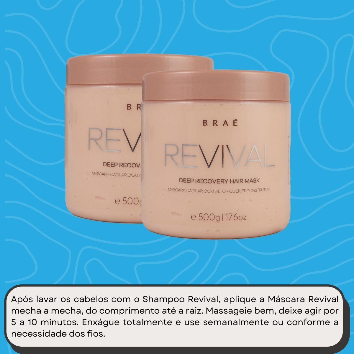 Kit Braé Revival 2 Máscara de Reconstrução 500 g