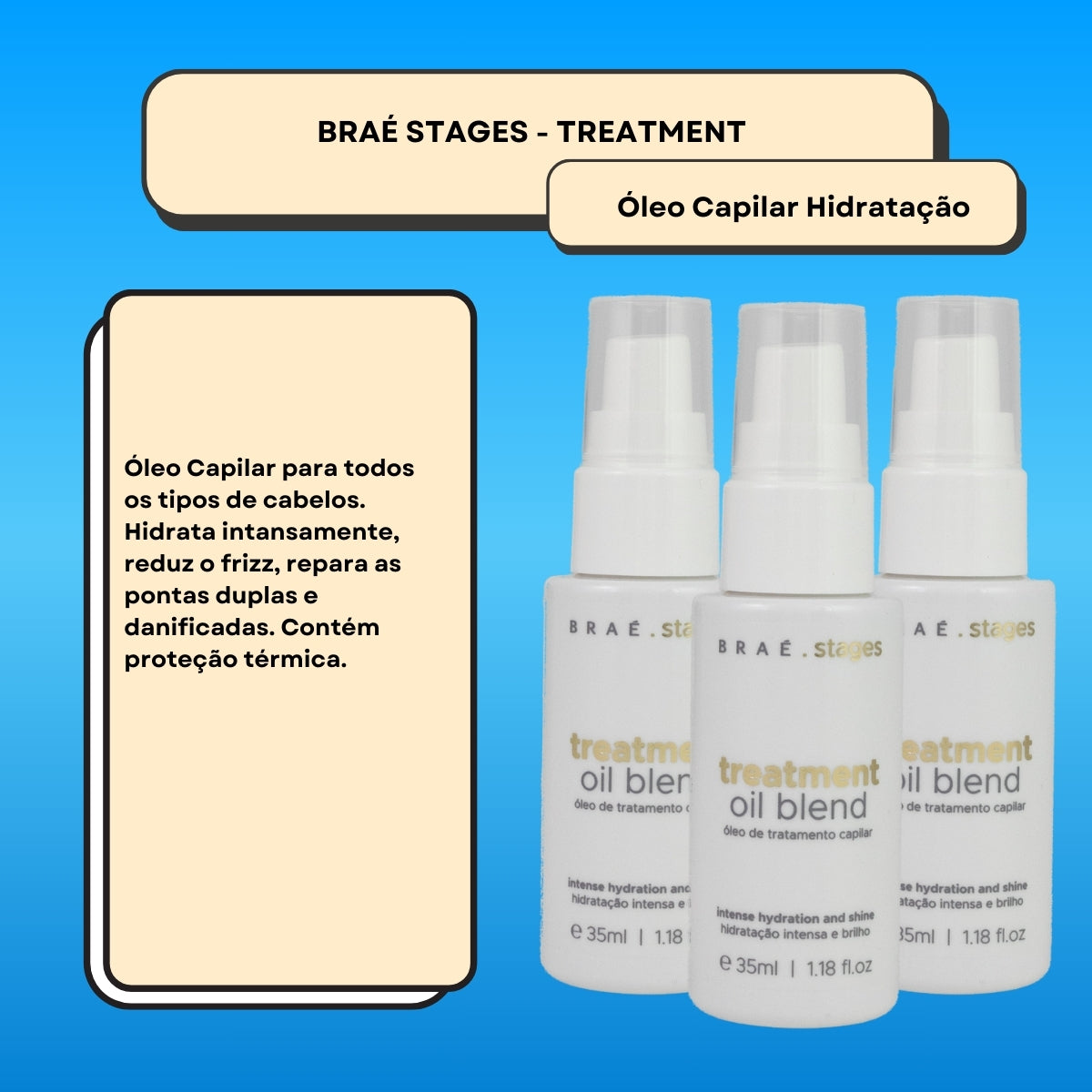 Kit Braé Stages Treatment 3 Oil Blend 35 ml