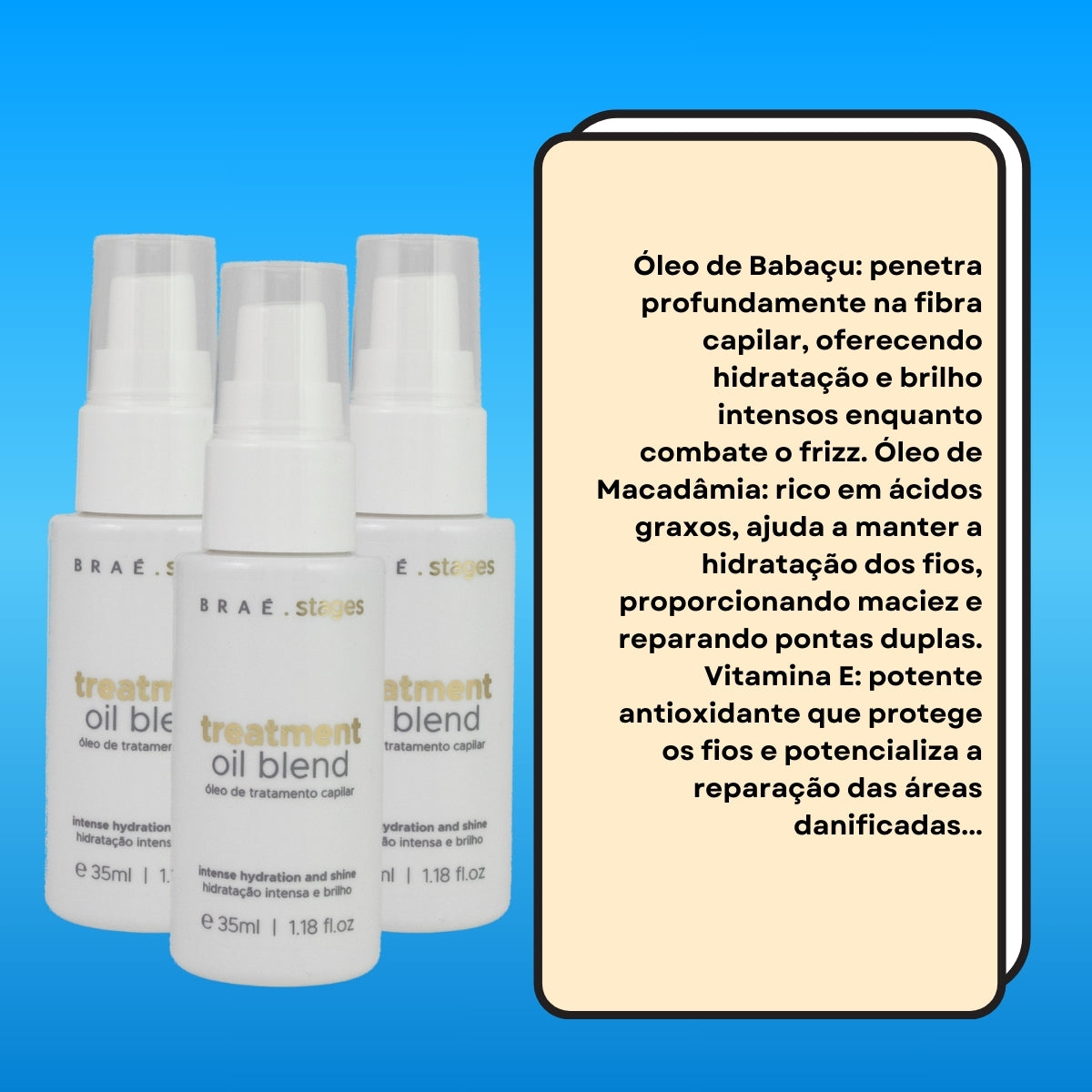 Kit Braé Stages Treatment 3 Oil Blend 35 ml