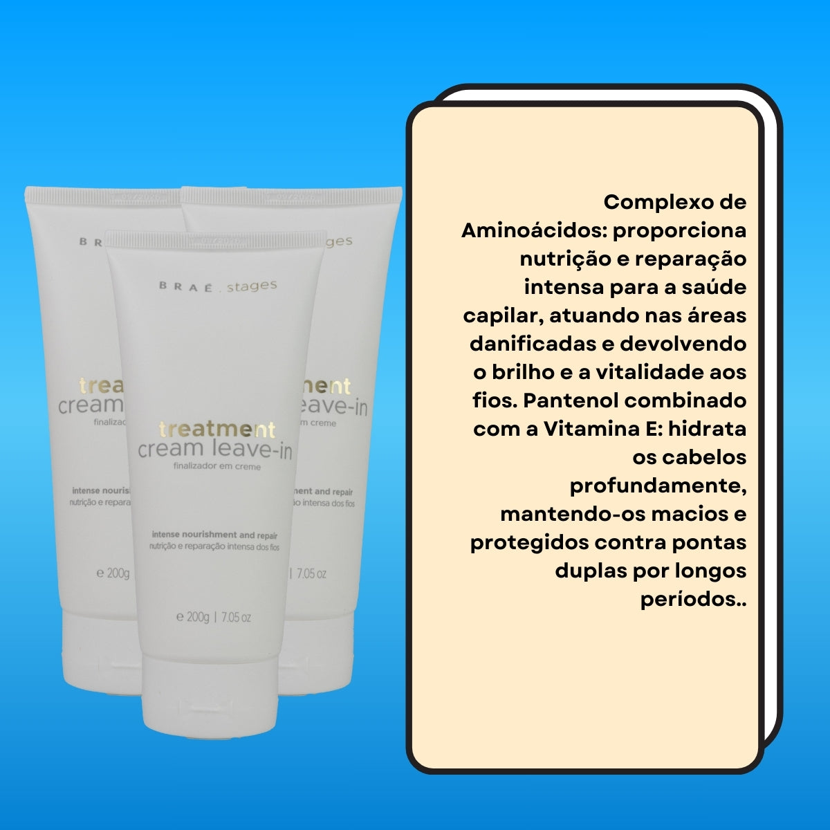 Kit Braé Stages Treatment 3 Cream Leave-in 200 g