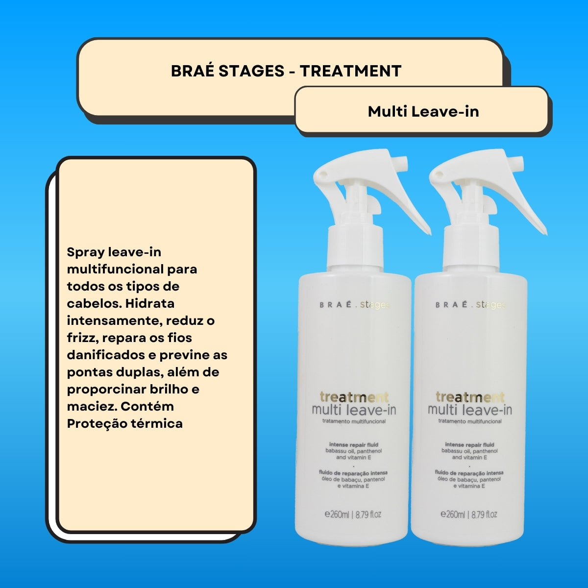 Kit Braé Stages Treatment Multi 2 Leave-in 260 ml
