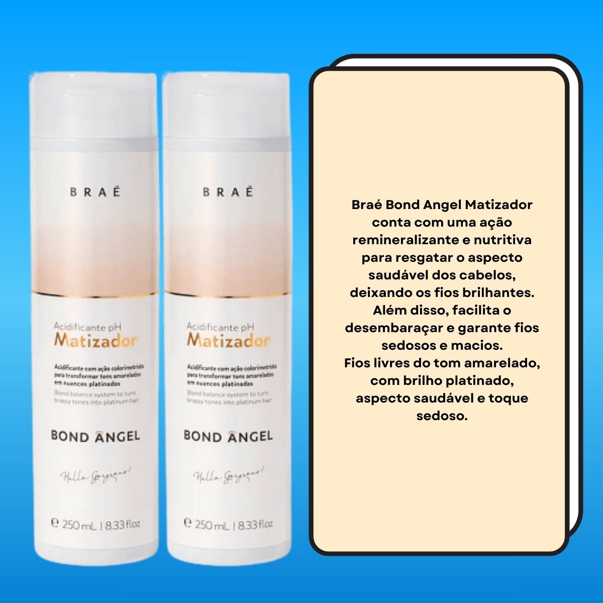 Kit Braé Bond Angel 2 pH Acidificante Matizador 250 ml