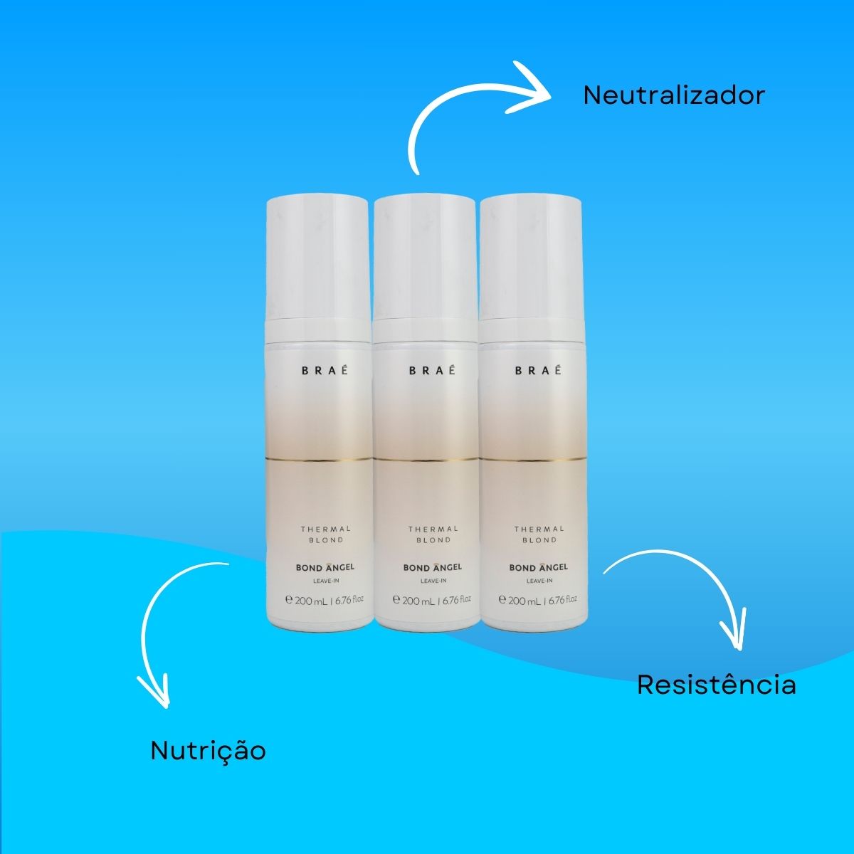 Kit Braé Bond Angel Thermal Blond 3 Leave-in Matizador 200 ml