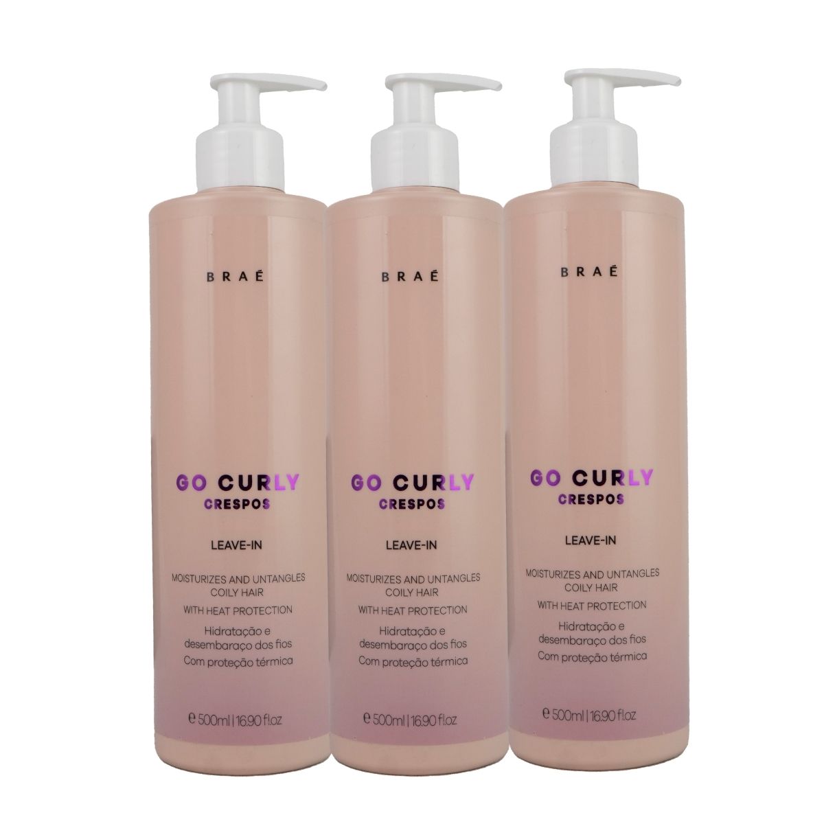 Kit Braé Go Curly Crespos 3 Leave-in 500 ml
