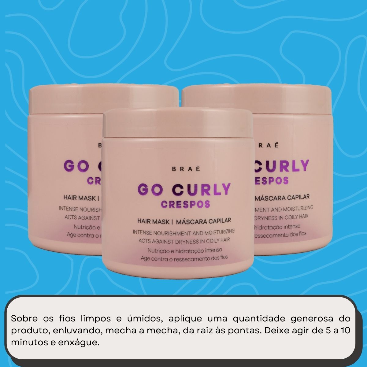 Kit Braé Go Curly Crespos 3 Máscara Capilar 500 g