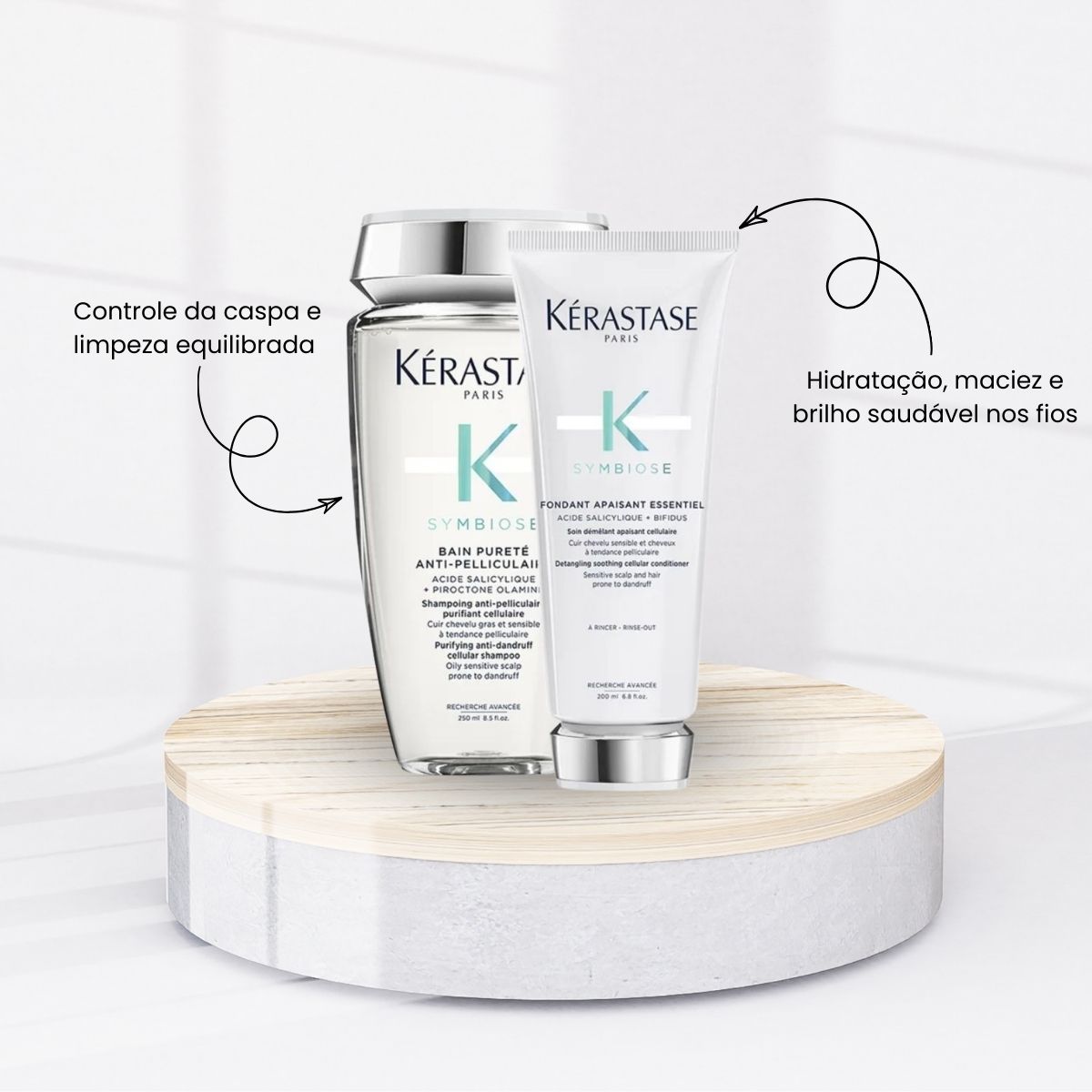 Kit Kérastase Symbiose Shampoo 250 ml e Condicionador 200 ml