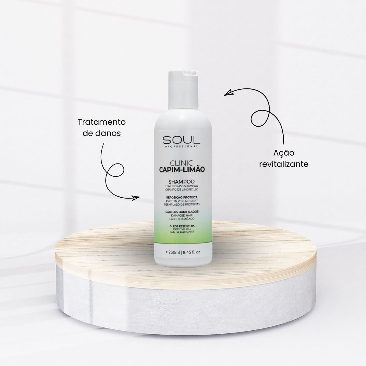 Shampoo Soul Clinic Oleos Essenciais Capim Limão 250 ml