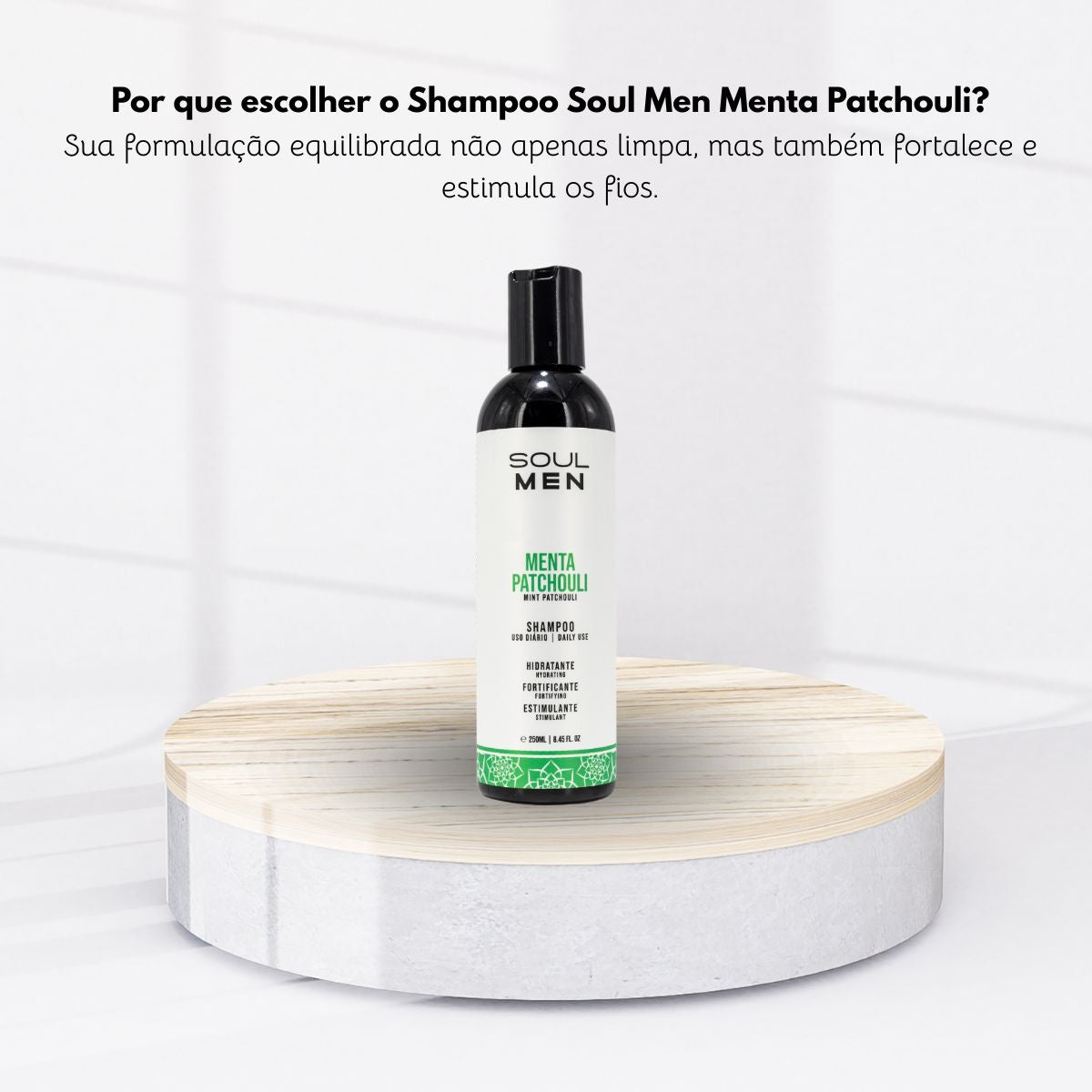 Shampoo Soul Men Menta Menta Patchouli Uso Diário 250 ml