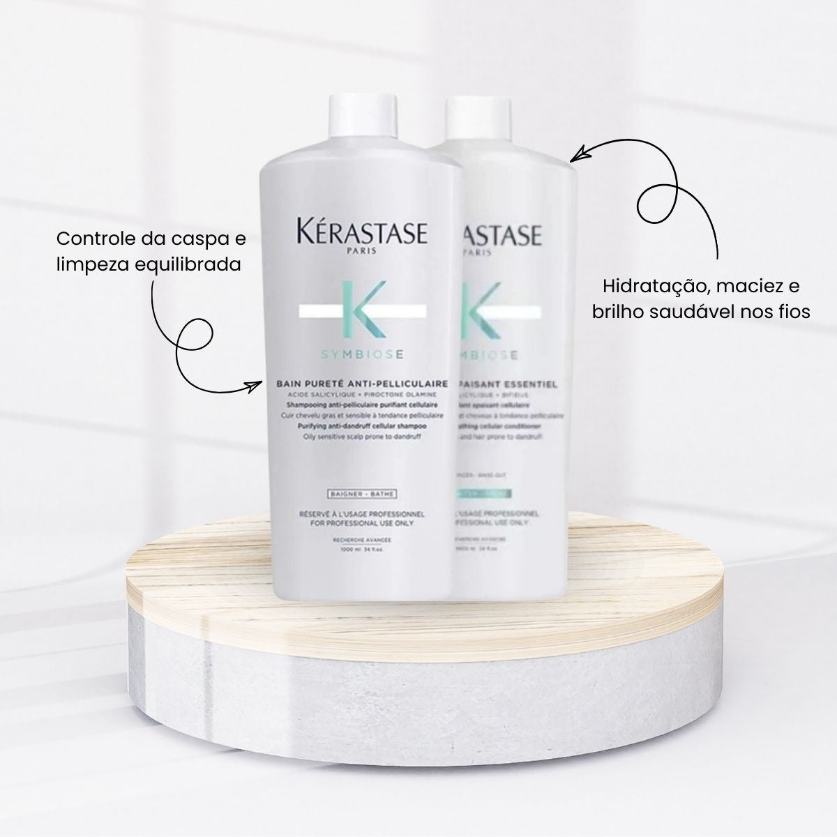Kit Kérastase Symbiose Purificante Salão (3 Produtos)