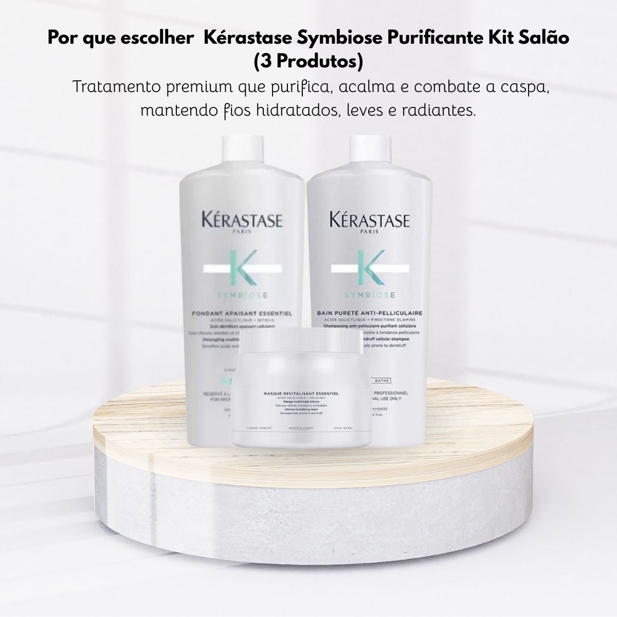 Kit Kérastase Symbiose Purificante Salão (3 Produtos)