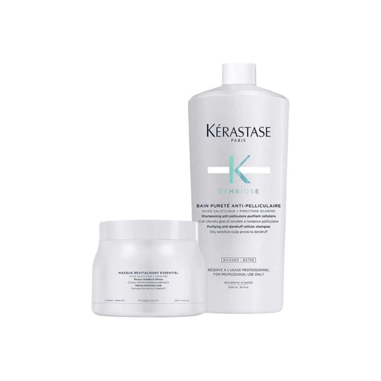 Kit Kérastase Symbiose Shampoo 1 Litro e Máscara 500 ml