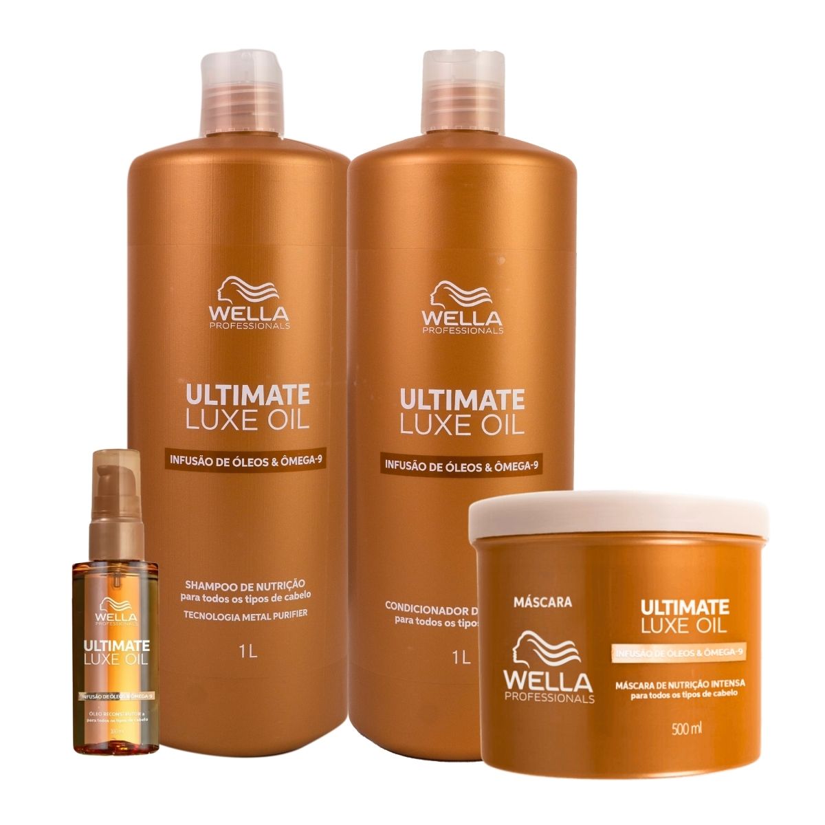 Kit Wella Ultimate Luxe Oil Salão (4 Produtos)